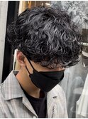 メンズ波巻きスパイラルパーマシャドウパーマツイストパーマ緩め