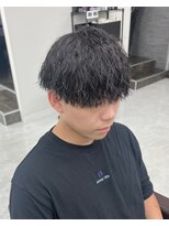 ジーニー 新百合ヶ丘(Genie)&nbsp;ダークアッシュニュアンスパーマ韓国マッシュベリーショート