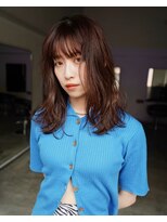 アペロ 柏(Apero)&nbsp;オレンジブラウン/ミディアムレイヤー/前髪/柏美容室