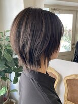 シェノン 赤羽店(CHAINON)&nbsp;透け感くびれレイヤーボブウルフショートボブ暗髪クールショート