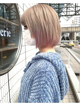 ラピス 千葉(Lapis) ミルクティーベージュ×インナーピンクスタイル☆