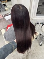 チャプター 問屋町(chapter) 透明感ケアカラーブリーチなしカシスワインレッド髪質改善