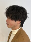 MEN’S HAIR/波巻きツイストスパイラル/リバースセンターパート