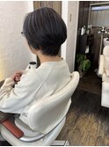 白髪活かし×ハンサムショート