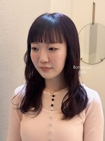 テテ ニコ(tete nico)&nbsp;【大前晴奈】ダークパープル×オン眉ボルドーカラー