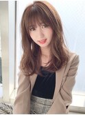 大人っぽナチュラルスタイル（前髪大人かわいいココアブラウン）