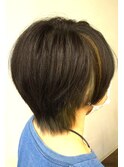 前髪インナーカラー☆バイカラーショート