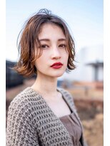 ブエナビスタ(BUENA VISTA)&nbsp;☆BUENAVISTA☆/小顔スタイル/センターパート/大人ボブ/艶カラー