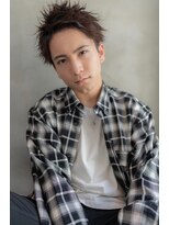 メゾンバイハバナ(maison by HAVANA)&nbsp;メンズビジネスツーブロックアップバング束感ショートマッシュ