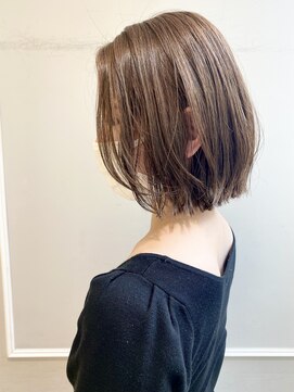 ネオリーブギンザ 銀座店(Neolive GINZA) ブリーチ無し！透明感フォギーグレージュ×大人ボブ