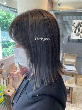 ティアラ 桜木町(TIARA) REAL SALON WORK～切りっぱなしボブ/ダークグレー