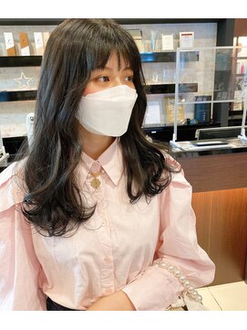 カミエ(kamie) ＊オリーブグレージュ濃いめ ロングヘア 暗髪カラー 三宮美容室