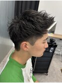 スパイキーショートザクザクショートアップバングツーブロック