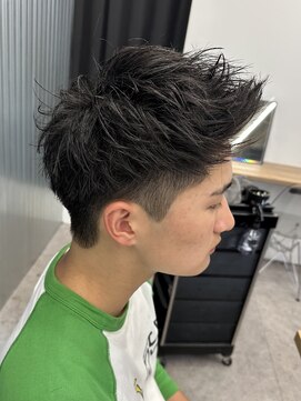 エルマーク(L-MARK) スパイキーショートザクザクショートアップバングツーブロック