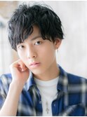 セミウエットくせ毛風な束感こなれマッシュパーマV北浦和