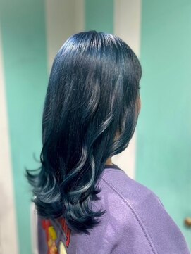 マティーナ ヘアー 池袋(Matina hair) 【セミディ×ブルーカラー】20代30代40代50代