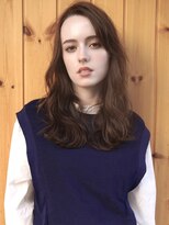 ブゾン(buZon)&nbsp;【buZon ブゾン】レイヤーロング前髪パーマ×オリーブベージュ