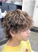 ウルフパーマサーフカール波巻きツイストスパイラルパーマ