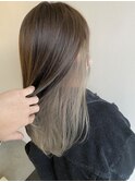 インナーカラーホワイトグレージュ