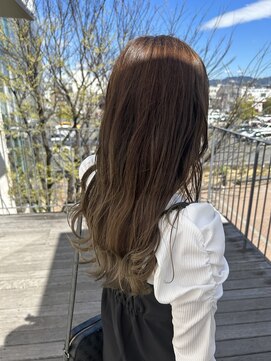 アチーブ ヘア デザイン(achieve hair design) シルキーベージュグラデーションカラーダブルカラーウェーブ
