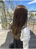 シルキーベージュグラデーションカラーダブルカラーウェーブ
