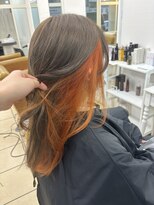 シャルティア(SHALLTIA)&nbsp;オレンジインナー【山口市美容室】【山口市インナーカラー】