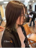 春っぽオリーブインナーカラー！
