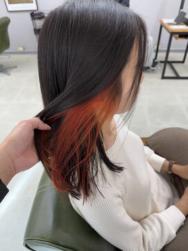 ヘアーアンドビューティーザ エフ(Hair Beauty the F) /オレンジイヤリングカラー/