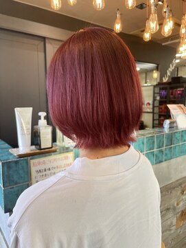 グローバルヘアー バランス(global hair BALANCE) 10代20代 レッドピンク/レッド/ピンク/ブリーチ