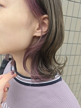 ゼル 本郷店(ZELE) 【大人の遊び心】インナーカラー×垢抜け外ハネボブ