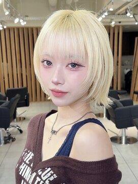 メゾンアクア 表参道(Maison ACQUA) Yくびれミディアムレイヤーボブハッシュカット韓国ヘア