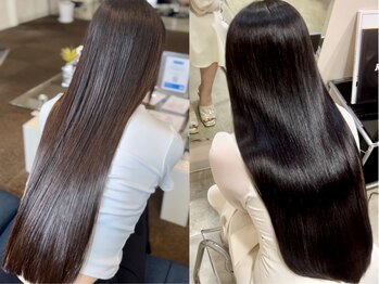 ダブル アンダーバー サロン(W_SALON)の写真/【河原町3分】ダメージを最小限に抑え、柔らかな手触りのナチュラルストレートを実現します♪