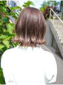 ピンクラベンダー 外ハネ 簡単スタイリング☆
