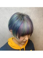 ヘアサロンエム 渋谷店(HAIR SALON M)&nbsp;外ハネボブ/アッシュブラウン/ネオウルフ/デザインカラー