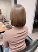 韓国っぽヘア☆丸みボブ×フェザーバング