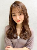 前髪パーマ/ヨシンモリ/透け感/小顔カット/大人かわいい