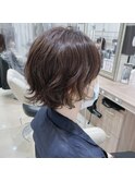 ショートボブ×パーマ