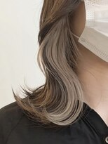 リーフ 王寺店(LEAF≠)&nbsp;インナーカラーボブイヤリングカラーショートナチュラルボブ30代