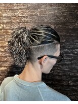 スウェル 七隈四ツ角店(SWELL) マガジンパーマ×メッシュカラー ポニテ仕上げ