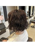 ボブくるくるパーマ