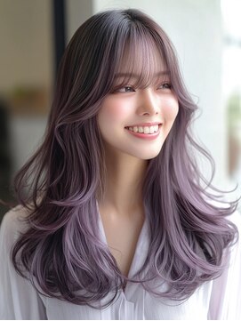 アルトリスト(Altruist Aging×HAIR&SPA) ★ダークアッシュ大人ガーリーボブ着物ミディアムレイヤーカット