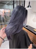 20代30代40代艶感ストレートアッシュグレージュ透明感ロング