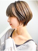 20代30代大人ショートボブｘ小顔ウルフカット丸みショート