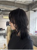 アプリコットオレンジ/くびれヘア/ウェーブショート［新潟］