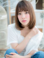 カバーヘア 上尾西口店(COVER HAIR)&nbsp;ワンレンくすみベージュ小顔ワンカールロブh4上尾20代30代40代