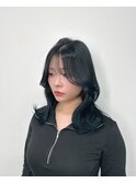 大阪梅田/着物ヘア/大人ガーリー/ダークアッシュ/似合わせカット
