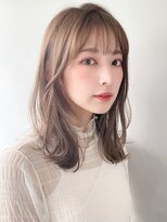 アグノス 青山(Agnos)&nbsp;外ハネボブモテ髪美髪セミディレイヤーカットダークアッシュ