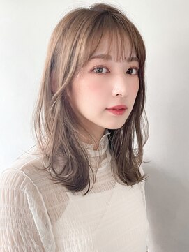 アグノス 青山(Agnos) 外ハネボブモテ髪美髪セミディレイヤーカットダークアッシュ