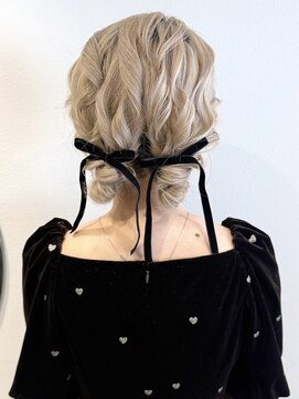 ラミエバイメルト 下北沢(lamie by melt) 花田結婚式ヘアセットお呼ばれヘアアレンジツインシニヨン下北沢