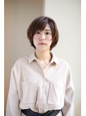 毛先パーマで、くせ毛風パーマ×ショートレイヤー